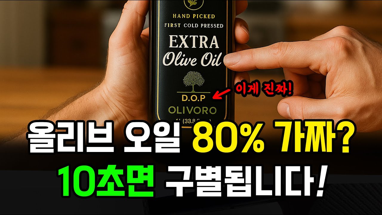 올리브오일 80%가 가짜? 집에서 10초면 구별됩니다!