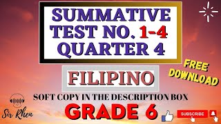 FILIPINO 6 | QUARTER 4 | SUMMATIVE TEST NO  1-4 WITH SOFT COPY   FREE DOWNLOAD | MODULE 1-8 screenshot 4