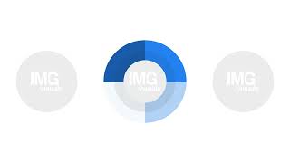 Flickering solid blue arcs forming circle loading icon animation