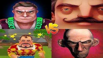 Scary Stranger 3D VS Hello Neighbor VS Dark Riddle VS Neighbor Escape - Android & iOS Games