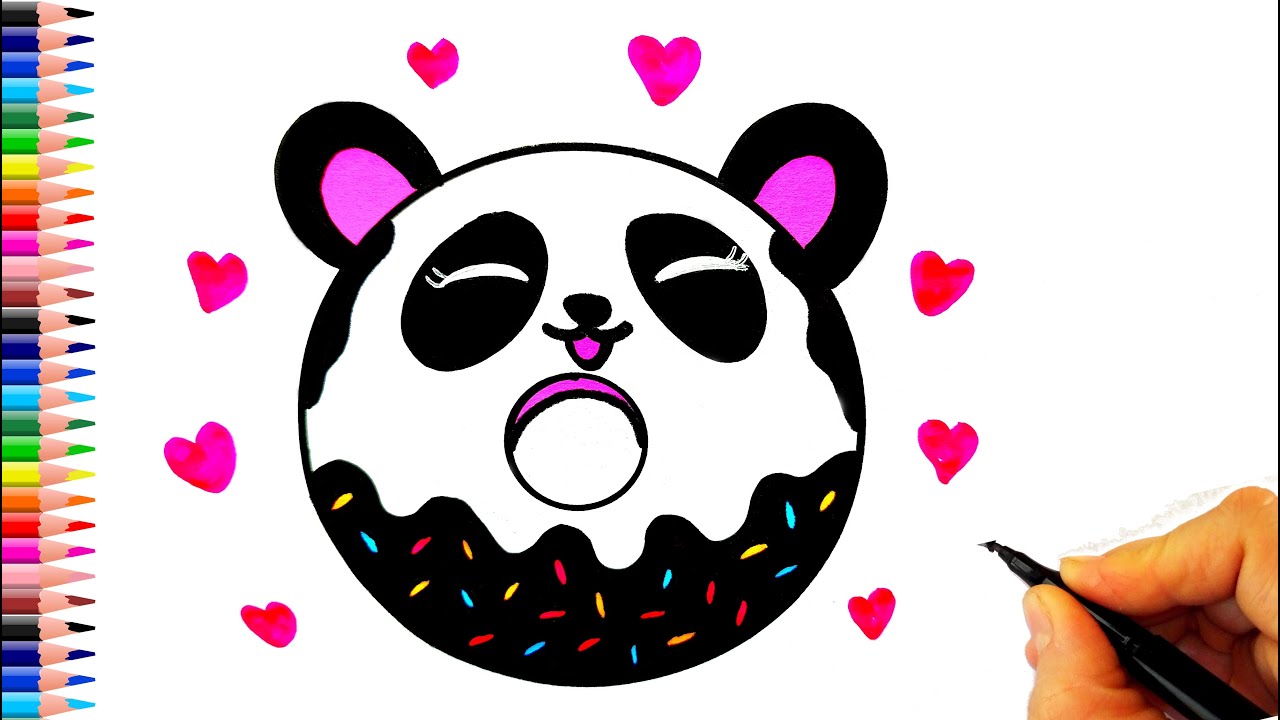 Panda Donat Çizimi 🍩 Panda Donut Nasıl Çizilir? - How To Draw a Cute ...