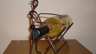 Making an wood cutter wine bottle holder Follow me on Facebook: https://www.facebook.com/stefanmetalart.