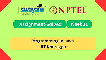 Programming In Java Week 11 | NPTEL Answers | My Swayam | #nptel #nptel2025 #myswayam