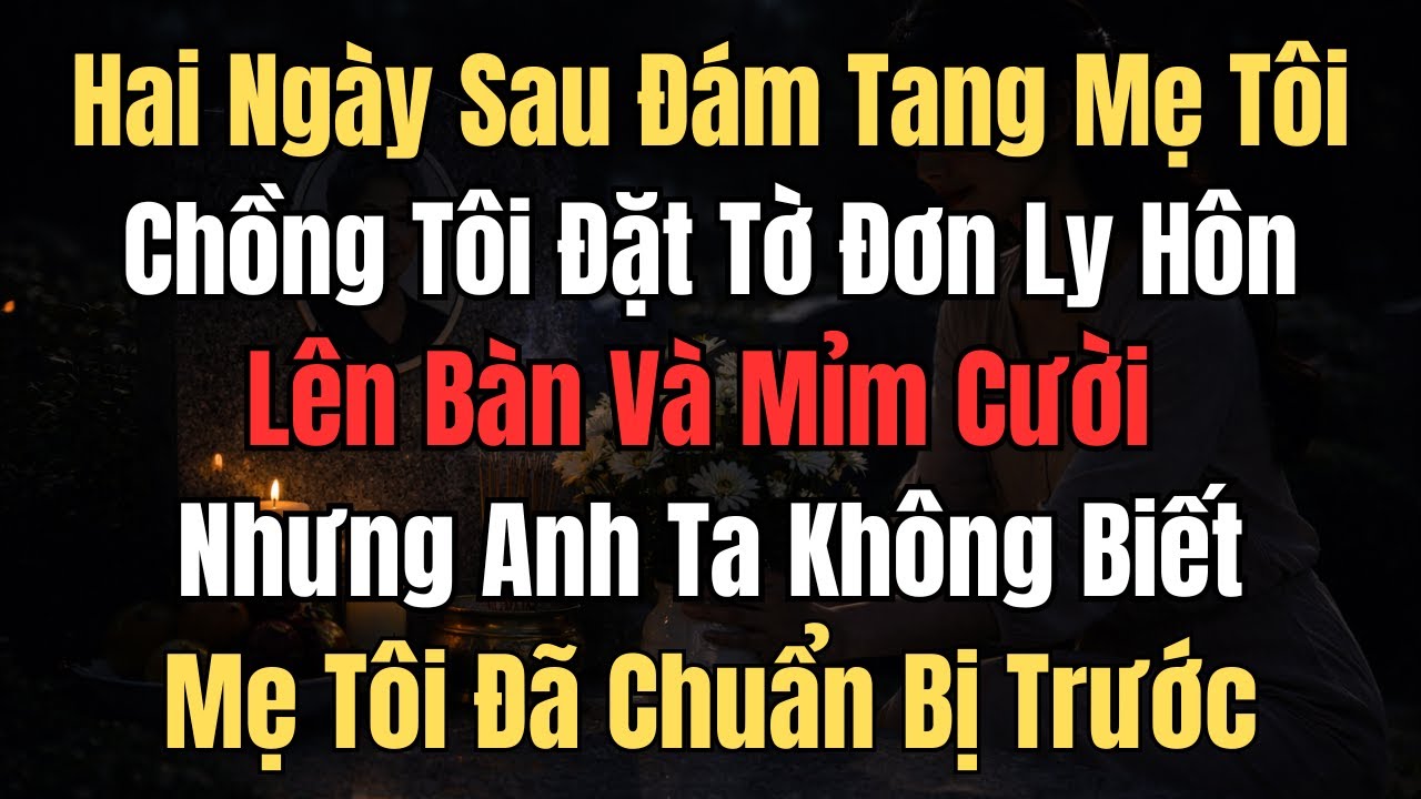 Mẹ Vừa Mất, Chồng Đòi Ly Hôn Chia Gia Tài – Nhưng Anh Ta Không Biết Mẹ Tôi Đã Chuẩn Bị Trước