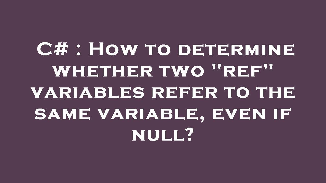 assignment made to same variable c#