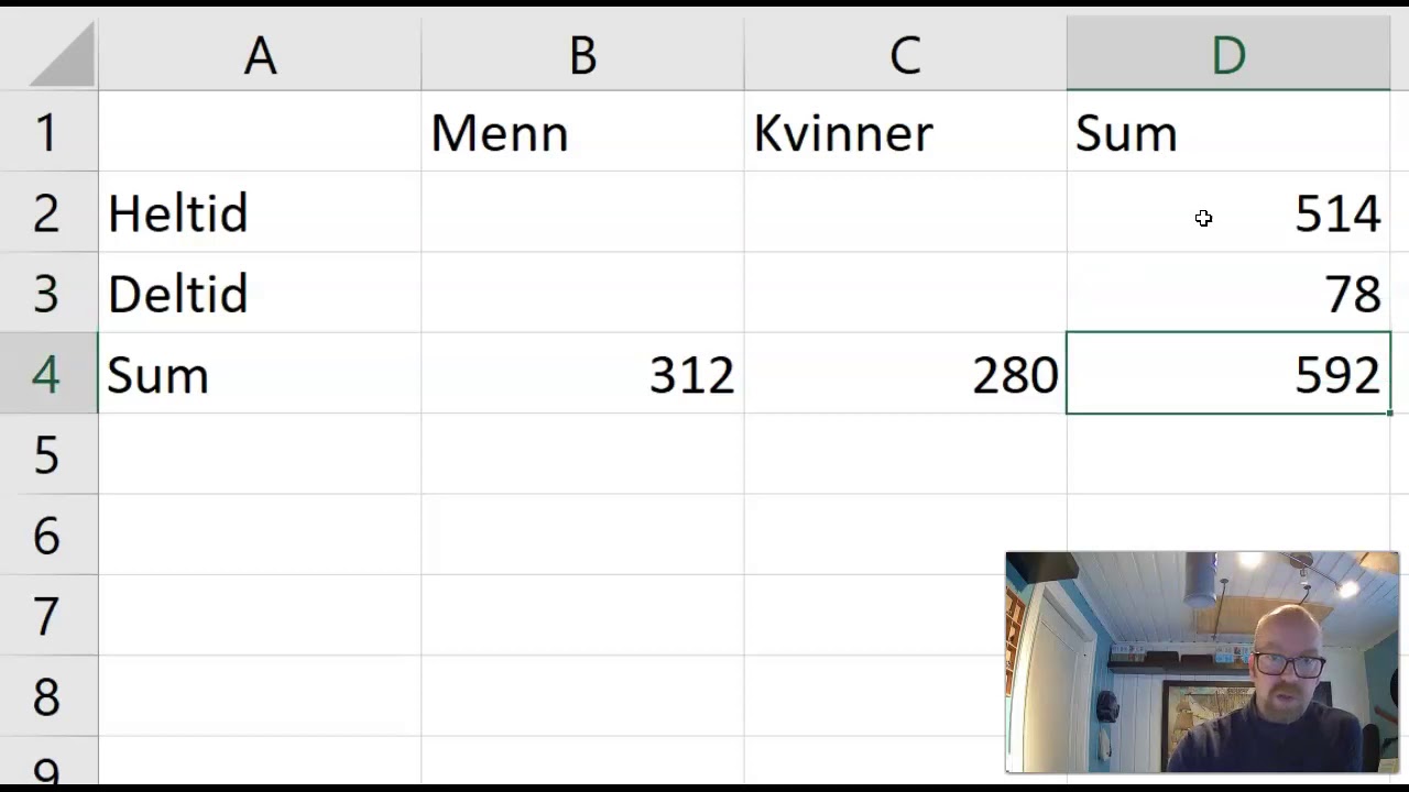 Statistikk i 2P - leksjon 3 - krysstabell