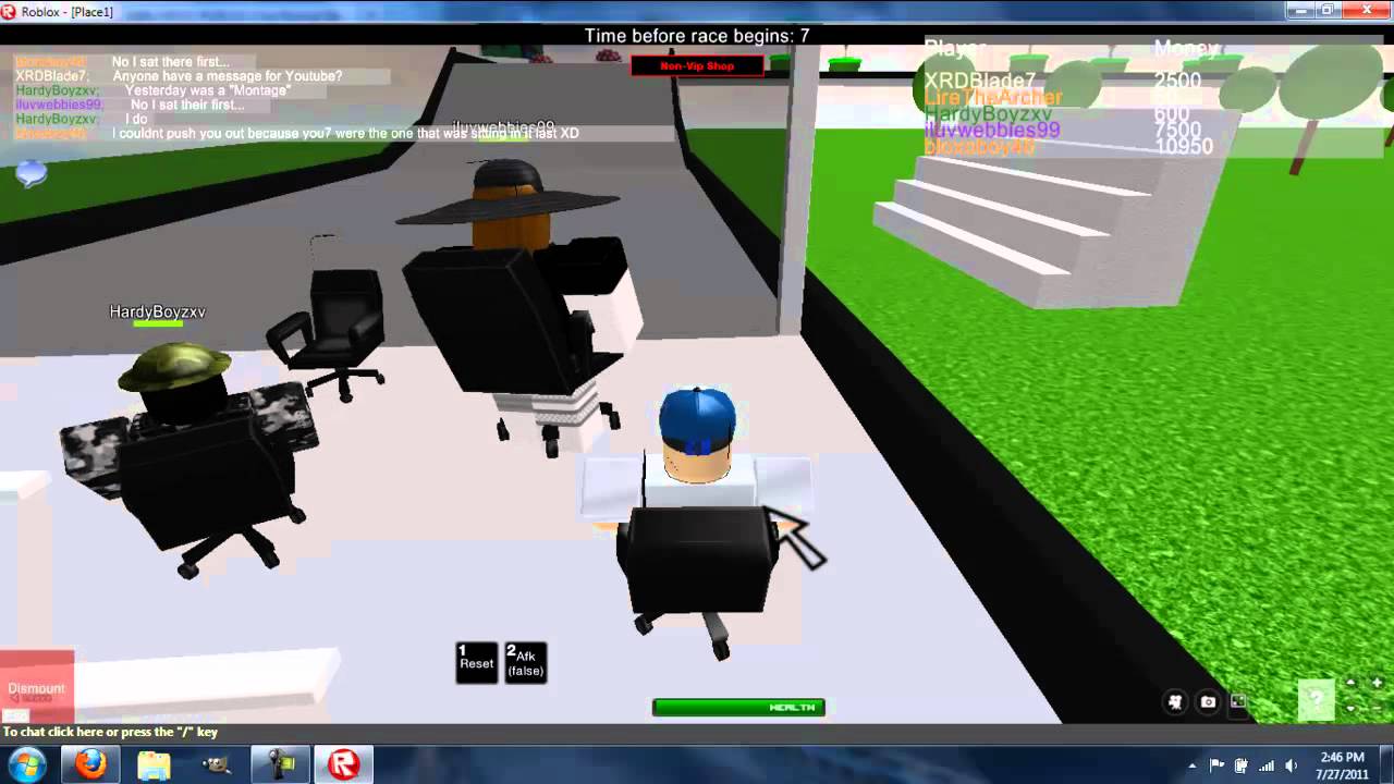 Roblox Roblox Chair Racing Silent Gameplay Overview Youtube - race out roblox