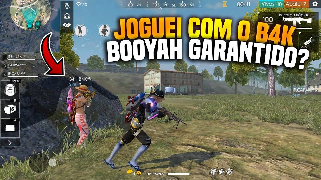 JOGUEI COM O B4K DA B4, STELUTO SERÁ NOVA CONTRATAÇÃO DA B4? - FREE FIRE