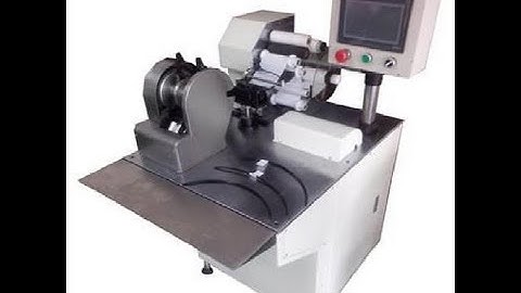 Semi auto wire identification label applicator machine cable labeling