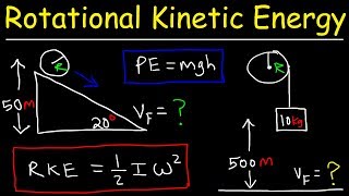 Rotational Kinetic Energy and Moment of Inertia Examples & Physics Problems