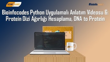 Bioinfocodes Python Uygulamalı Anlatım Videosu 6: Protein Dizi Ağırlığı Hesaplama, DNA to Protein
