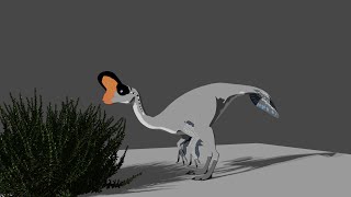 Oviraptor Eating Animation
