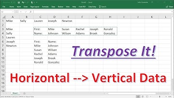 How To Convert Horizontal Data to Vertical Data Using The Transpose Function | Excel