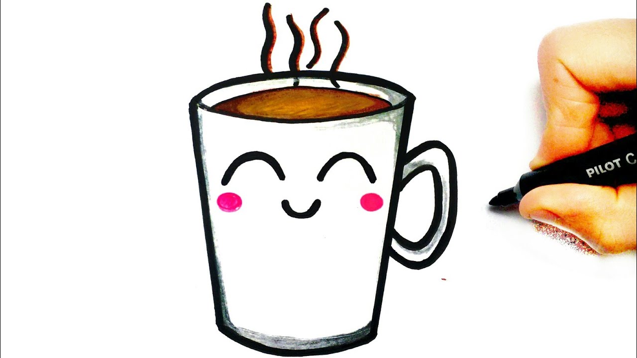 Cup of coffee sketch on white background. Vector illustration::  tasmeemME.com