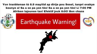 Seychelles 🇸🇨 Earthquake EAS Alarm Mock (FAKE)
