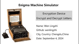 CS50 Python Final Project: Enigma Machine Simulator Profile