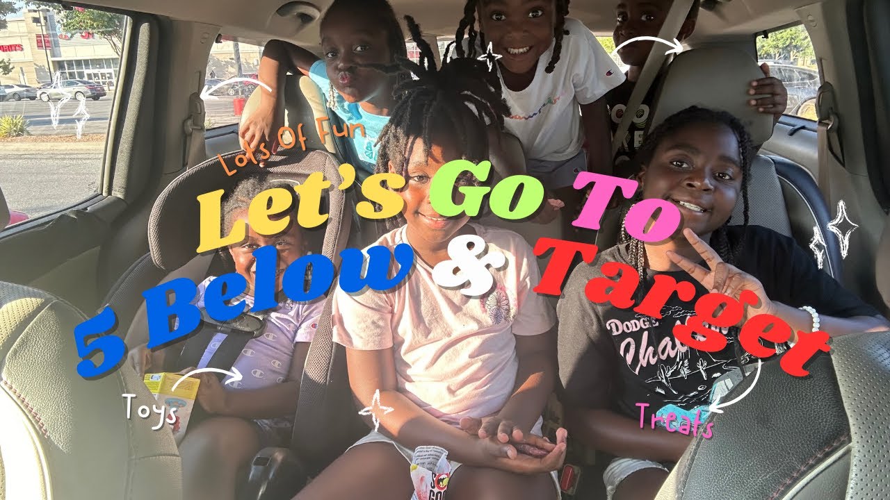 5 Below & Target With 6 Kids☀️Mini Target Haul At The End