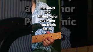 B.B. King Lick, mixing Major and Minor Pentatonic Scales #guitarlesson #bbking #pentatonicscale