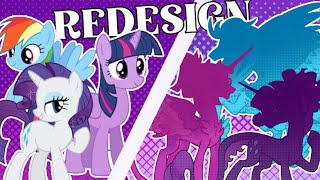 REDESIGNING MLP CHARACTERS IN MY STYLE (mlp, speedpaint, commentary, my little pony)