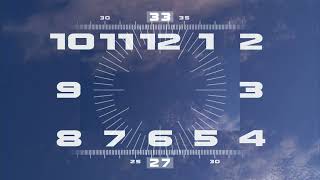 Часы Первого канала - фон, реконструкция (облака 2000-2011, 60 FPS)
