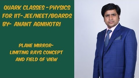Plane Mirror part 13||PHYSICS for IIT JEE /NEET by Anant agnihotri ||QUARK CLASSES