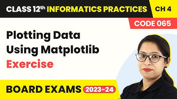 Plotting Data Using Matplotlib - Exercise | Class 12 Informatics Practices Chapter 4 | CBSE 2024-25
