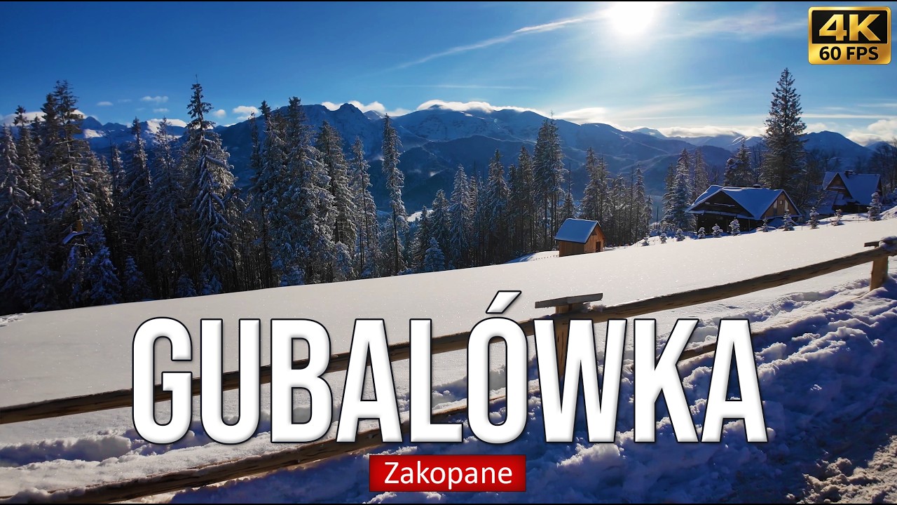 Gubałówka, Zakopane ❄️ PKL Funicular Ride & Winter Walk | Tatra Mountain Views | 4K