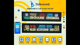 DZIKROUND FS3 JAM DIGITAL MASJID Jadwal Sholat P5 fullcolour 20cmx100cm