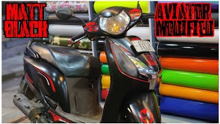 Aviator Full Matt Black Wraps Modified In Guwahati Sr Modification