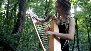 Vollmond, In Extremo harp melody. Celtic harp