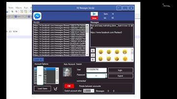 FACEBOOK MESSENGER  BULKSENDER  v 3 with vb net Source Code