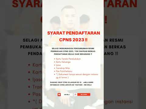 SYARAT DAFTAR CPNS 2023