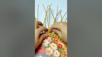 HOW TO WEAVE FRUIT BASKET WITH RATTAN AND BASE #diy #handmade #craft