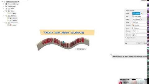 Text on any curve using Fusion 360