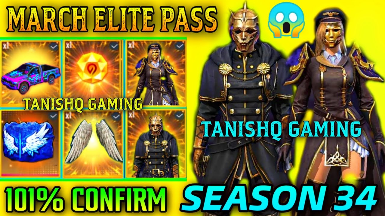 March Elite Pass Free Fire 2021| Season 34 Elite Pass Full Review FF|free fire March Elite Pass 2021
