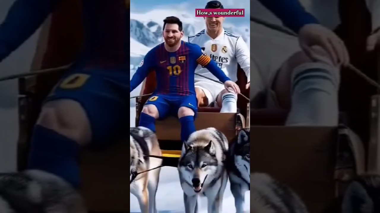 Messi & Ronaldo in Antarctica,Funny Moment 😎