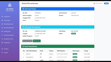 Aplikasi web untuk manajemen laboratorium medis yang dibuat dengan PHP dan MySQL