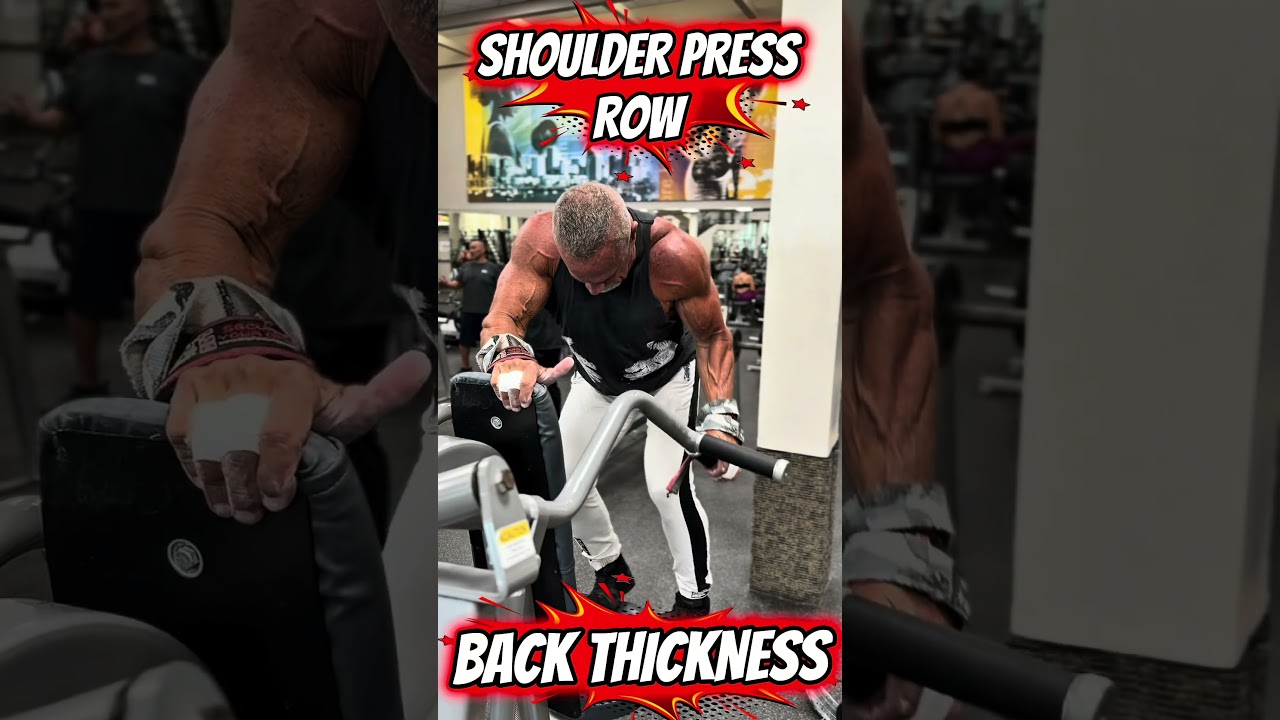SHOULDER PRESS ROW FOR BACK THICKNESS #workout #motivation #muscle #workouttips #exercise