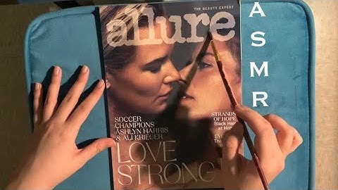 ASMR Tracing a Magazine & whispering! Part. 1 💙