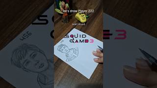 I tried sketch of player 222 | squid game season 3|#trending #squidgame3 #player222 #art #shorts