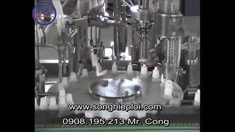 Dây chuyền chiết rót đóng vặn nắp thuốc nhỏ mắt