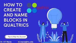 How to create and name blocks in Qualtrics