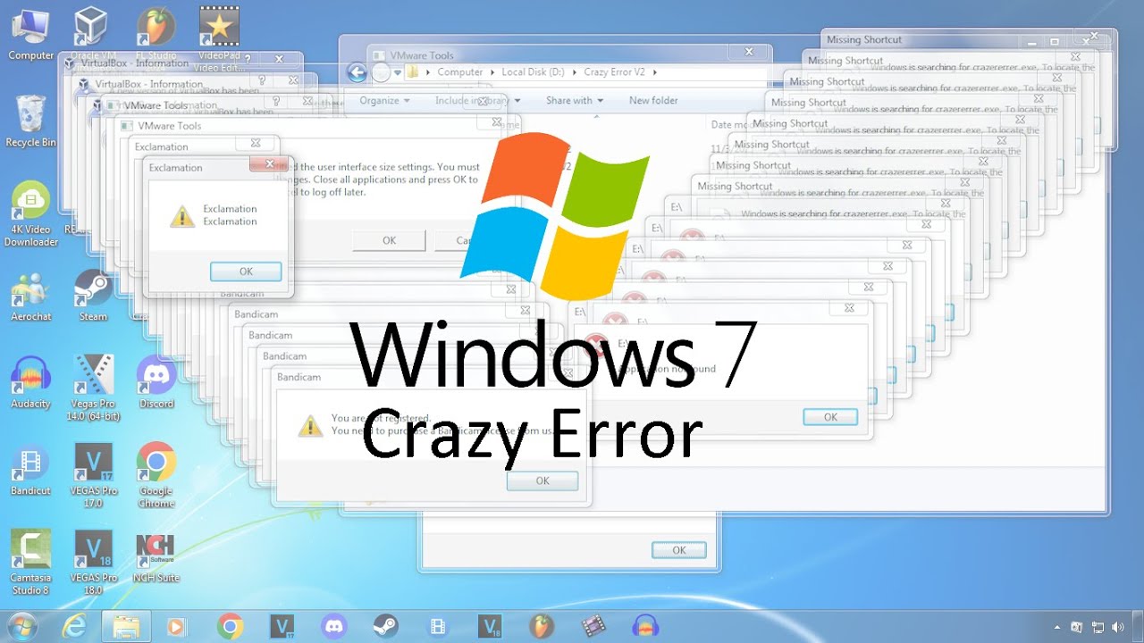 Windows 7 Crazy Error - YouTube
