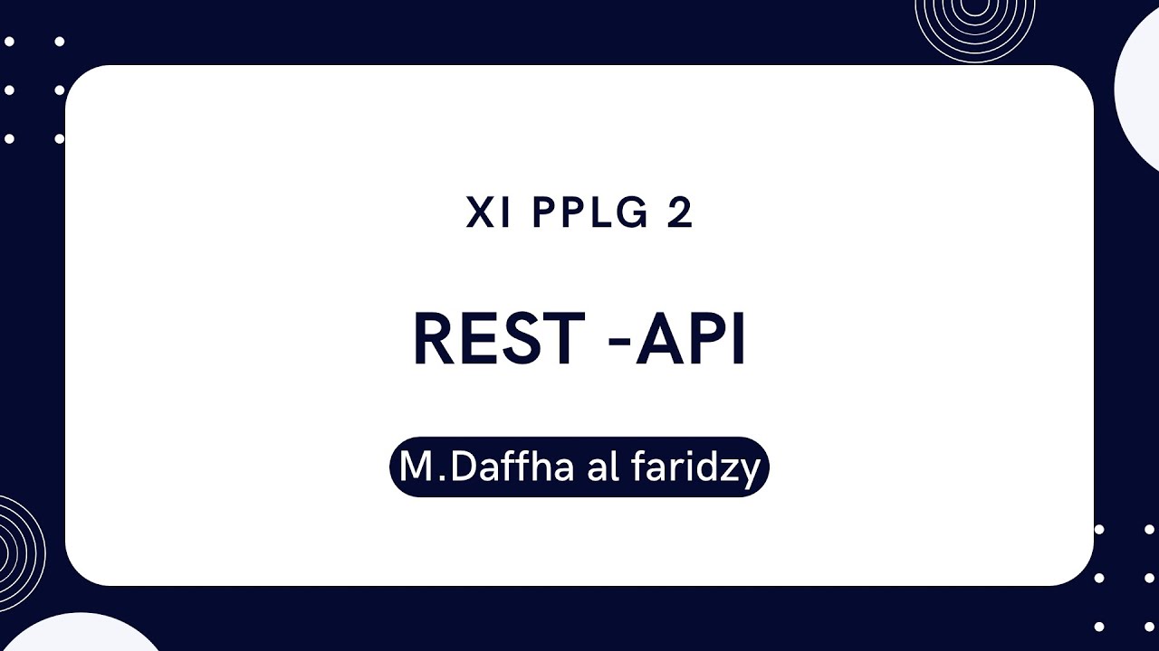 REST - API - YouTube
