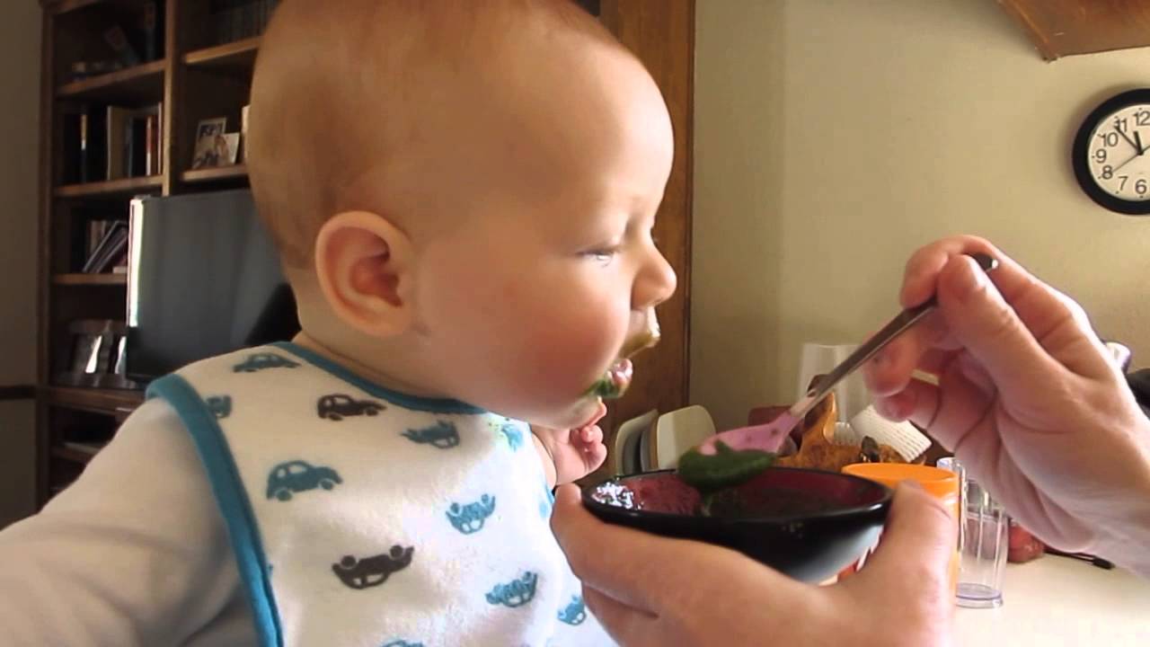 Baby Eating Spinach YouTube
