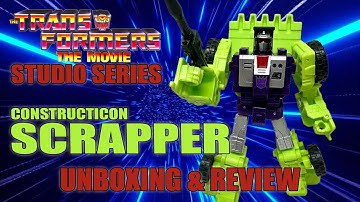 TRANSFORMERS STUDIO SERIES 86 VOYAGER CONSTRUCTICON SCRAPPER  UNBOXING TRANSFORMATION AND REVIEW