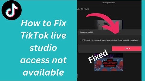 How to Fix TikTok live studio access not available | How to fix tiktok access will soon be available