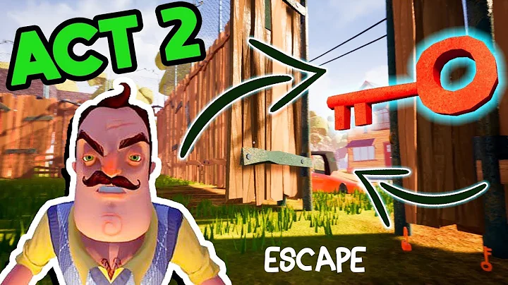 Hello Neighbor Act 2 - How to find Red Key to Escape (Easiest Walkthrough)