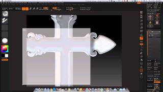 Making a simple 3D cross in zbrush