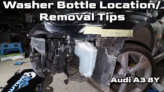 Audi A3 8Y Washer bottle location and removal